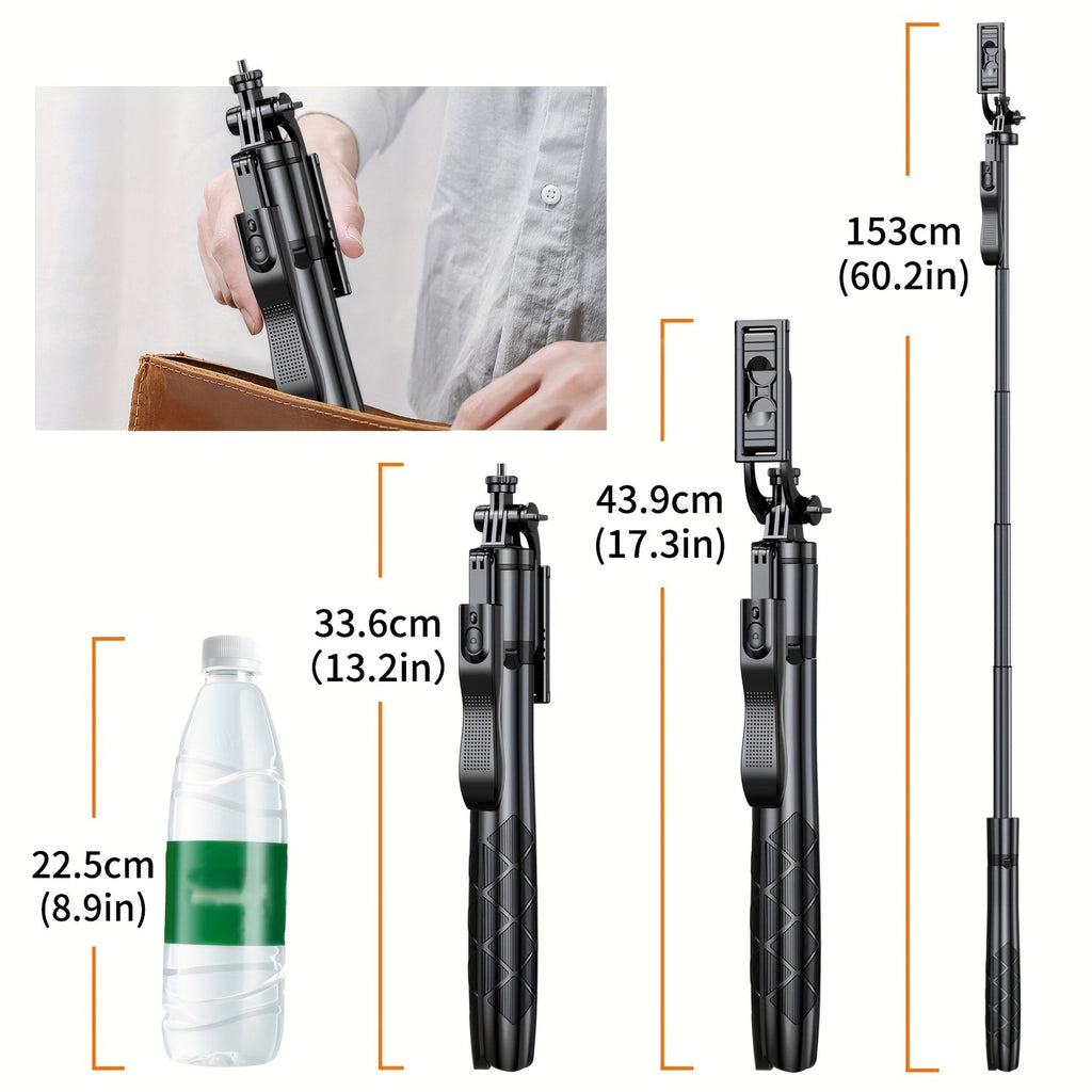 ProSnap 61" All-in-One Extendable Selfie Stick Tripod with Wireless Remote