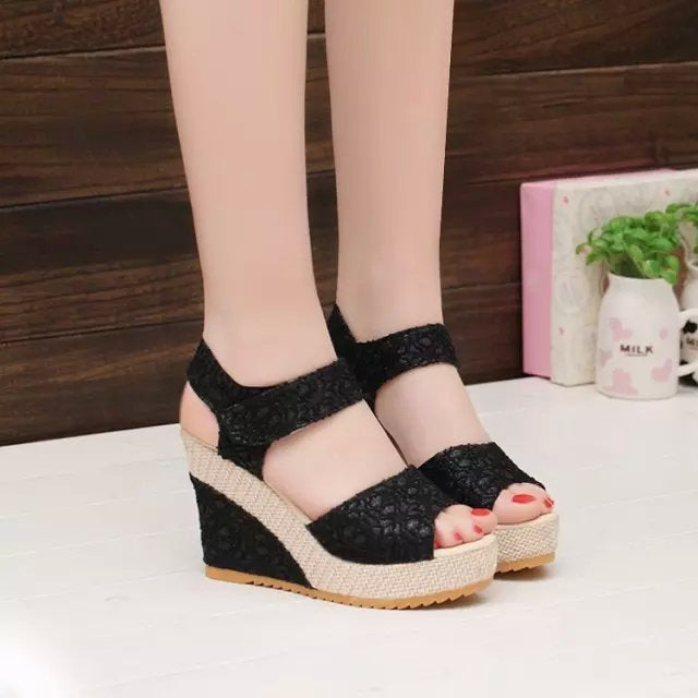Women’s Flat Bottom High Heel Sandals – Elegant Open-Toe Summer Fashion Shoes