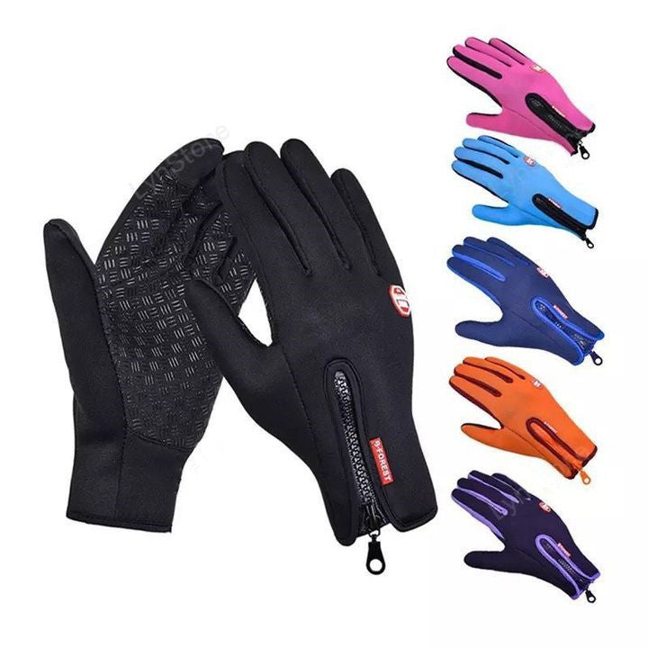 FrostGuard Touchscreen Winter Gloves – Waterproof Motorcycle & Sports Fleece Gloves