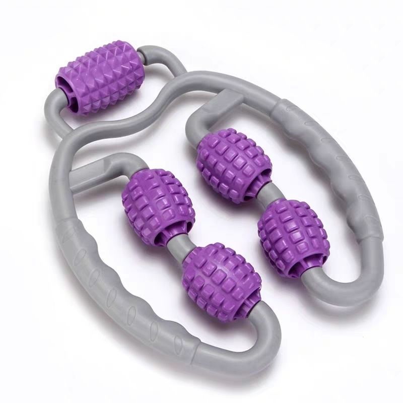 U-Shaped Trigger Point Massage Roller – 4-Wheel Full Body Muscle Relief Tool