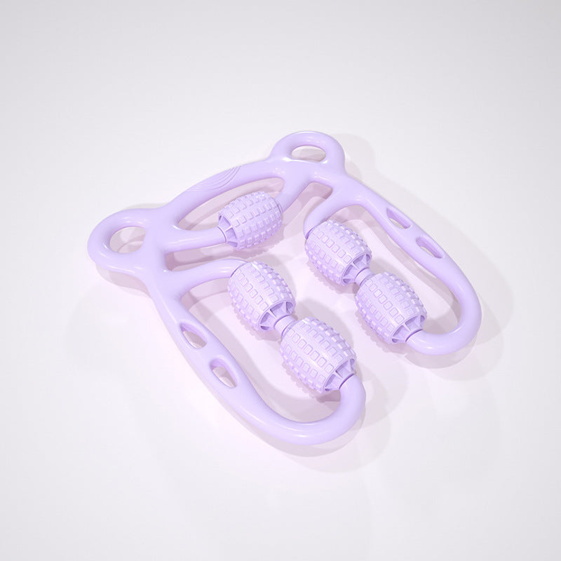 U-Shaped Trigger Point Massage Roller – 4-Wheel Full Body Muscle Relief Tool