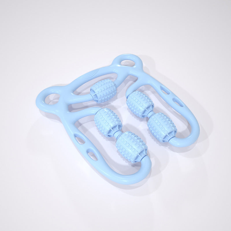 U-Shaped Trigger Point Massage Roller – 4-Wheel Full Body Muscle Relief Tool