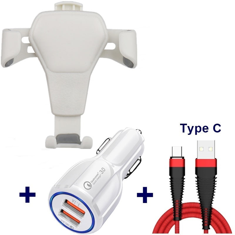 GripLux Leather Grain Gravity Car Phone Holder