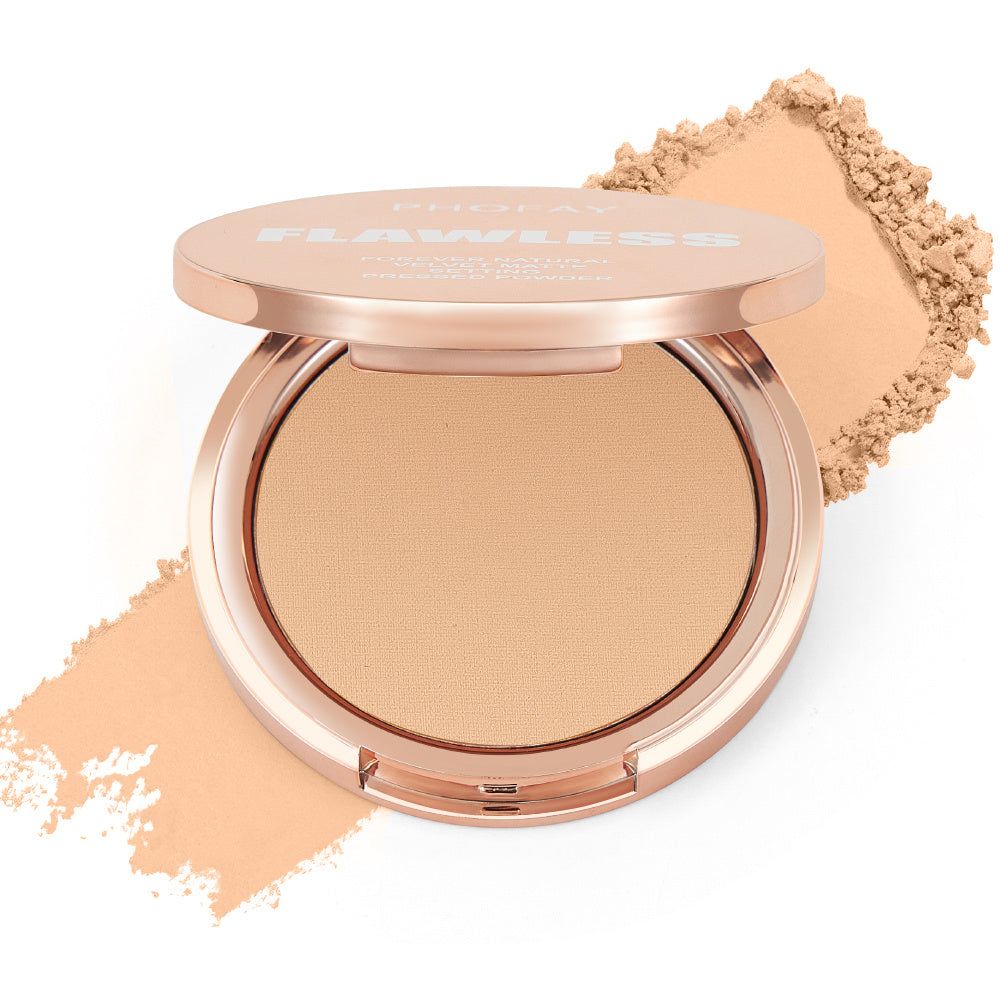 PHOFAY Matte Finish Pressed Setting Powder – Smooth & Oil-Control