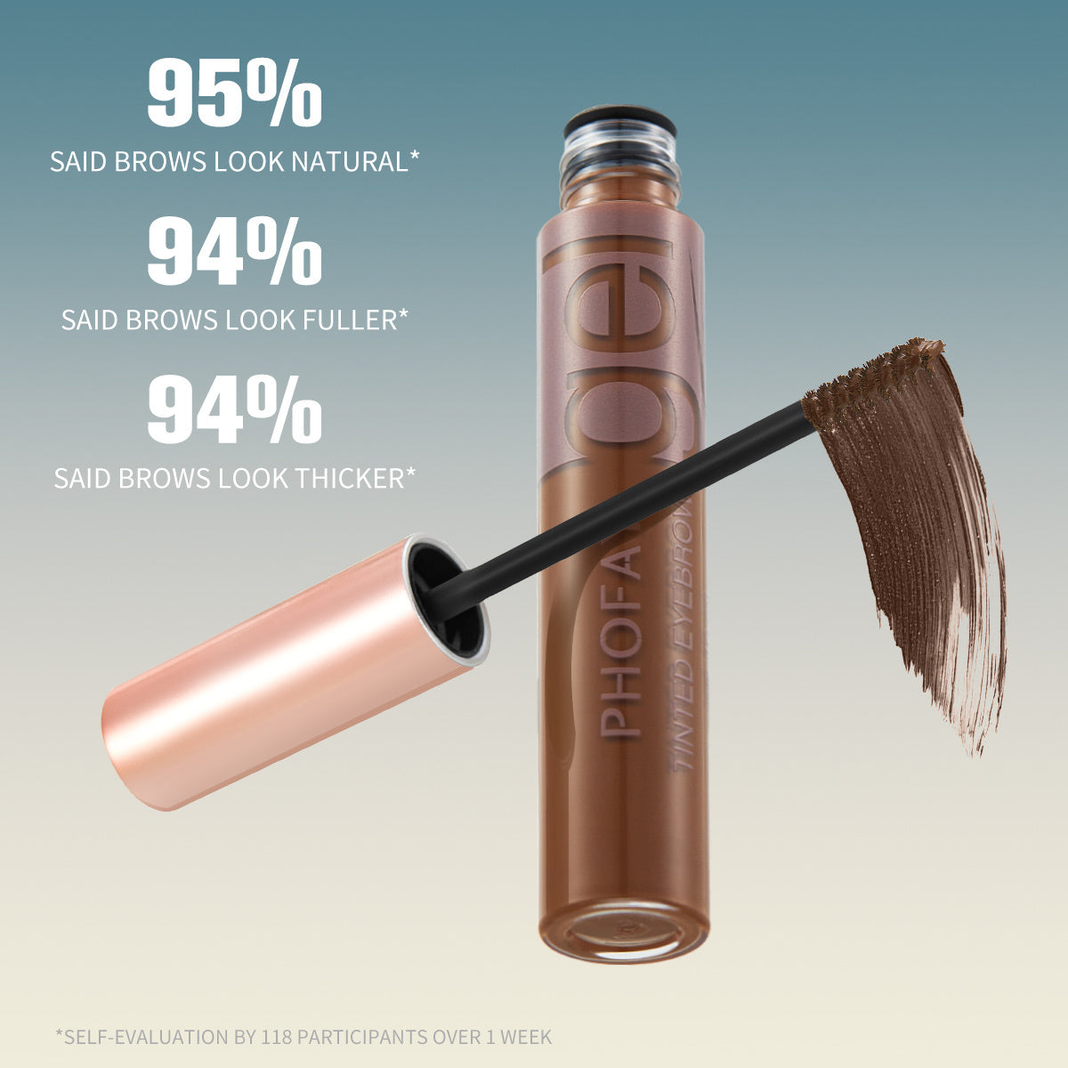 PHOFAY Tint & Hold Brow Gel – Natural Color + All-Day Control