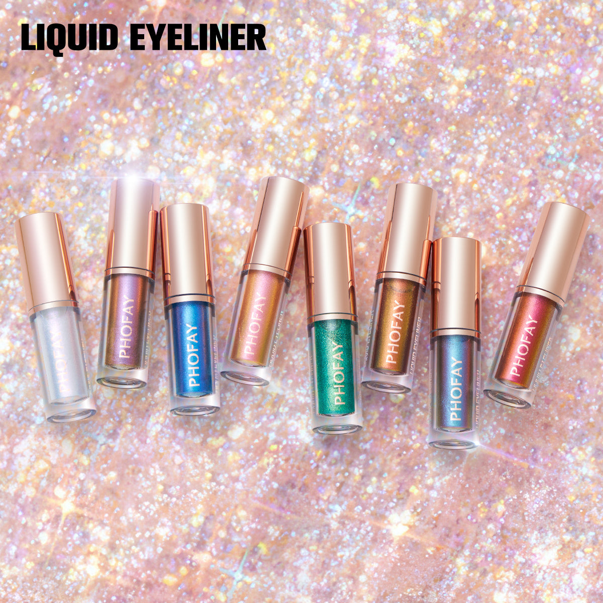 PHOFAY Liquid Glitter Eyeliner Set – Sparkling Precision Eye Glam