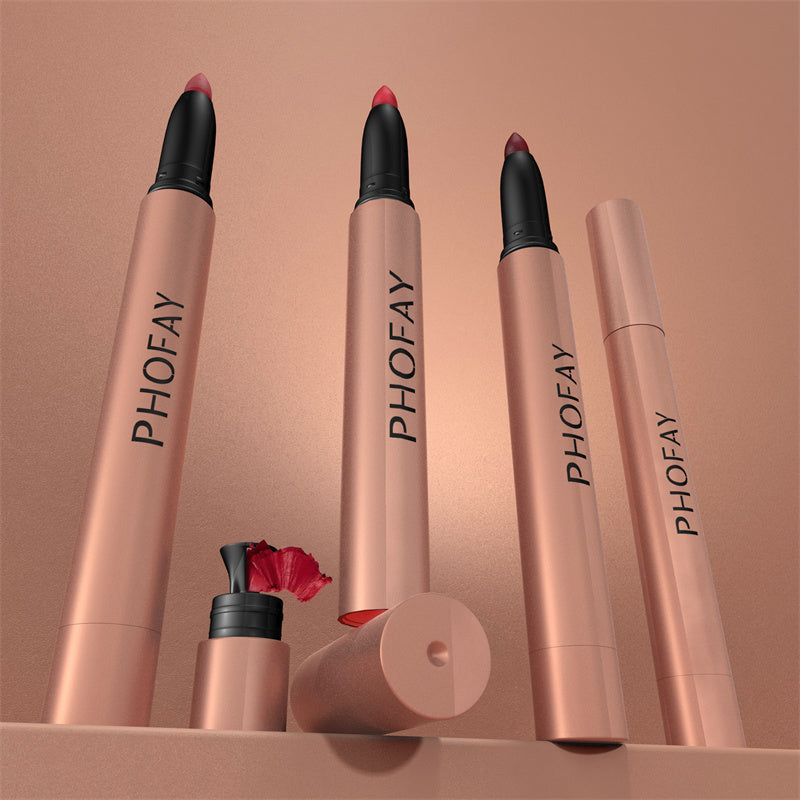 PHOFAY Matte Lip Liner & Lipstick Pen – Smooth Long-Wear Definition