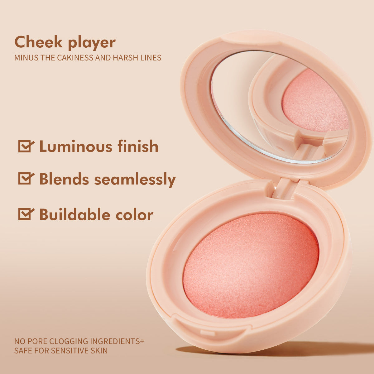 PHOFAY Luminous Powder Blush – Radiant Soft-Glow Cheek Color