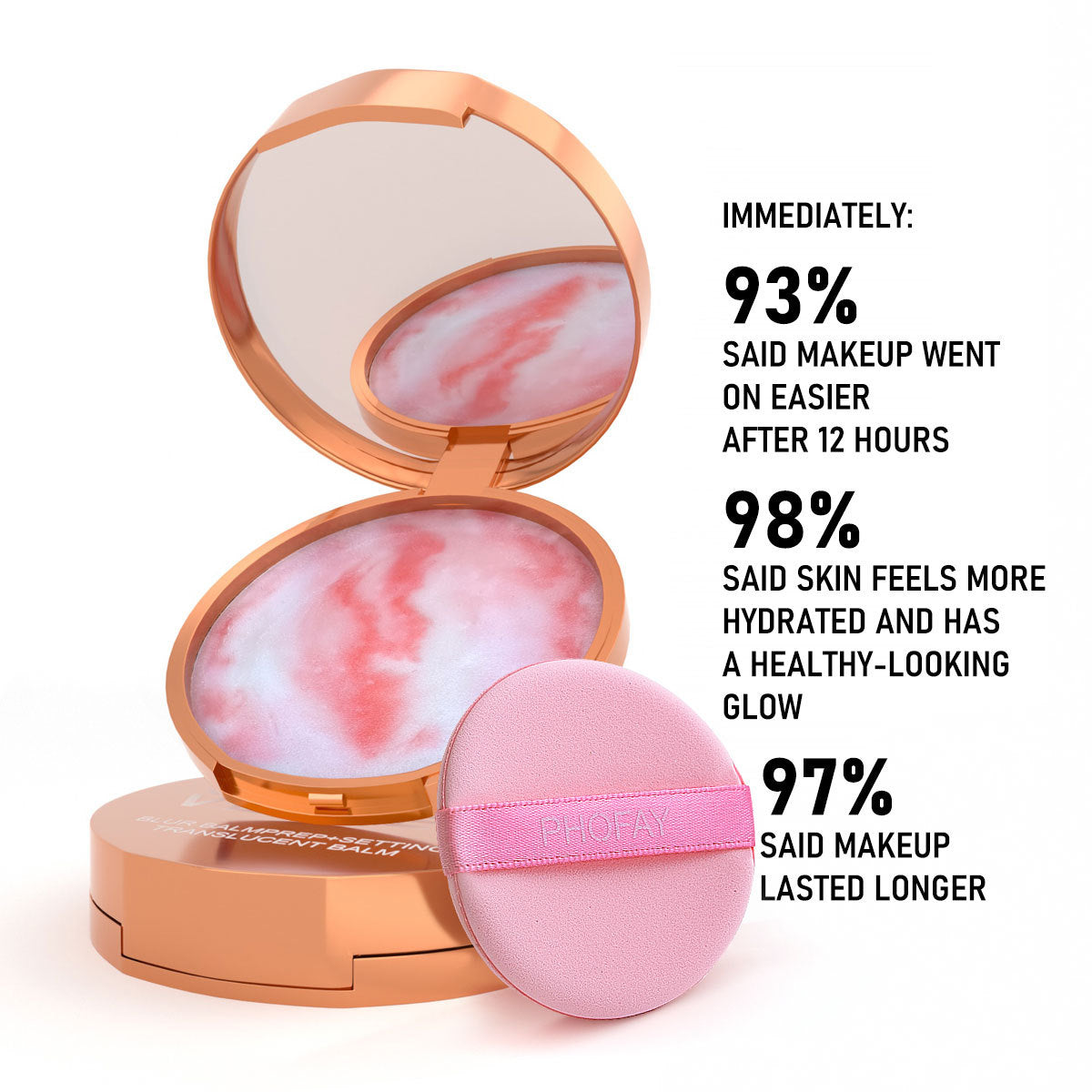 PHOFAY Waterproof Oil-Control Setting Cream – Smooth Matte Finishing Base