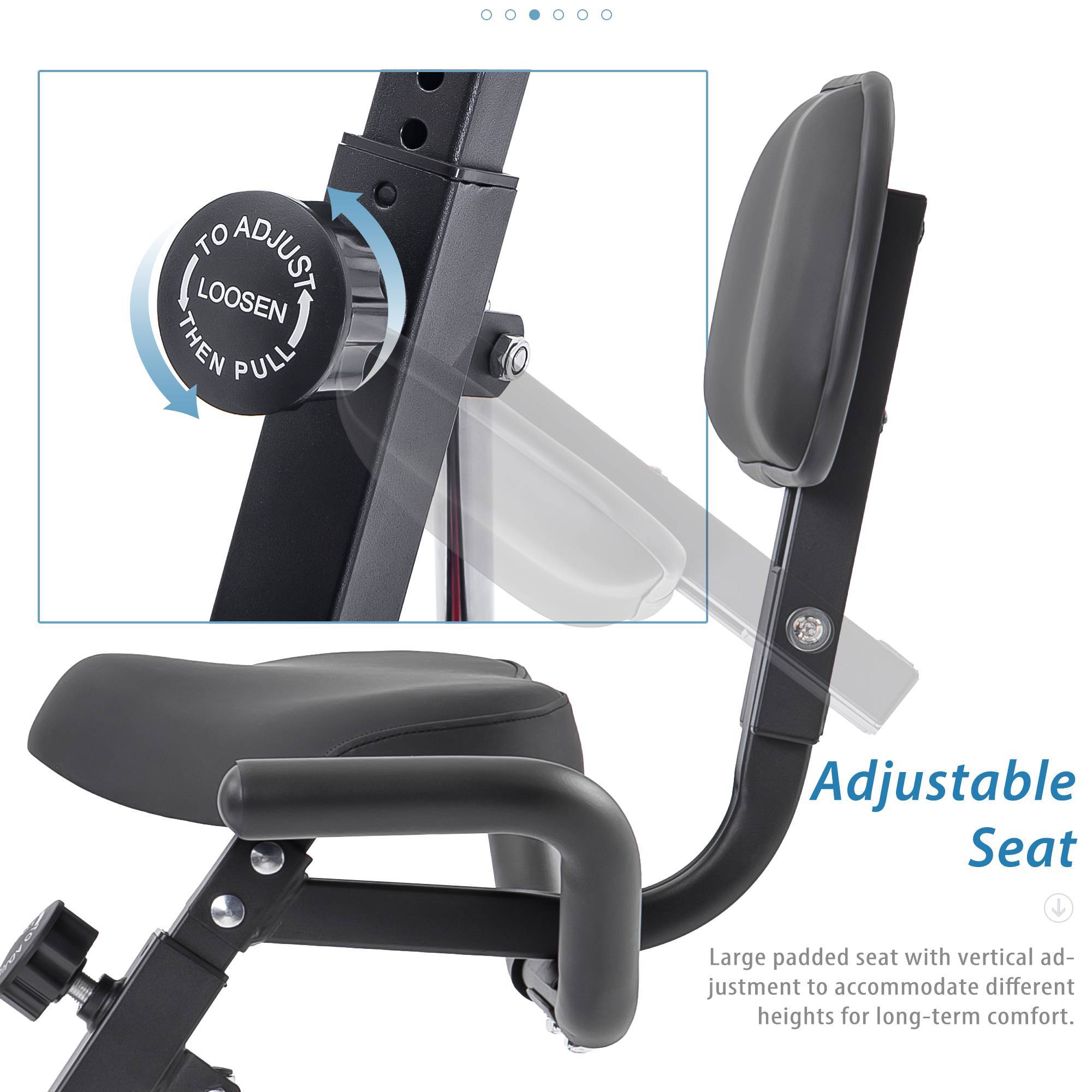 FlexFold Upright & Recumbent Folding Exercise Bike – 10-Level Tension