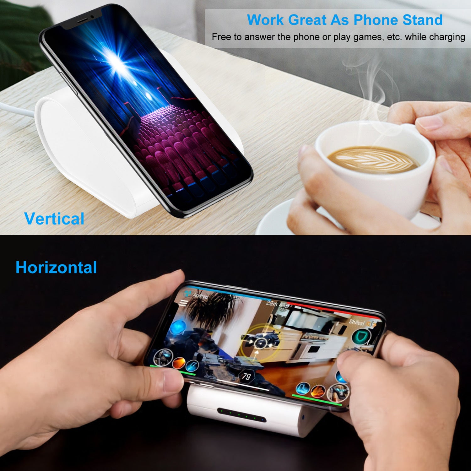 PowerWave 10400mAh Qi Wireless Fast Charging Power Bank