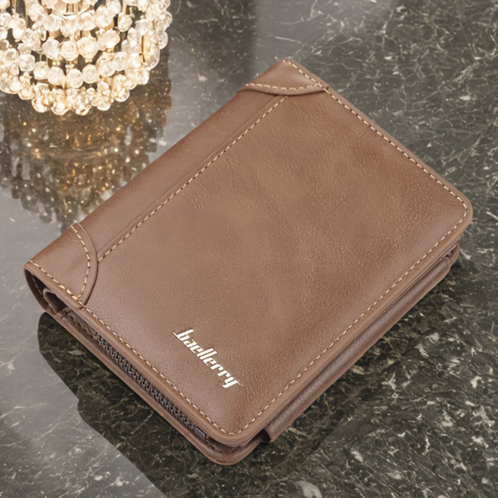 Men’s Classic Brown & Khaki Leather Wallet