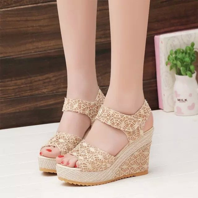 Women’s Flat Bottom High Heel Sandals – Elegant Open-Toe Summer Fashion Shoes