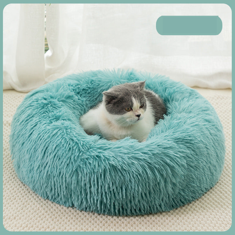 Plush Warm Dog Bed In Winter