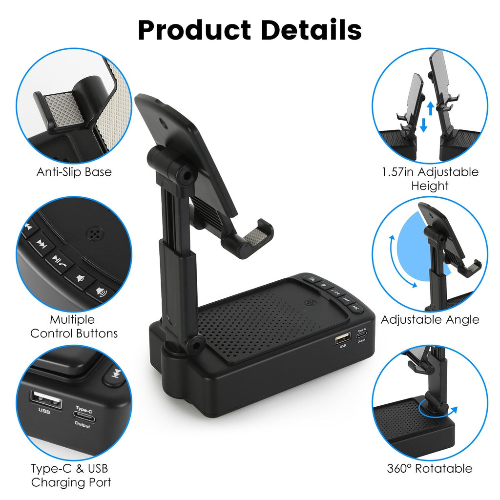 SoundStand HD Wireless Speaker Power Bank & Foldable Phone Stand