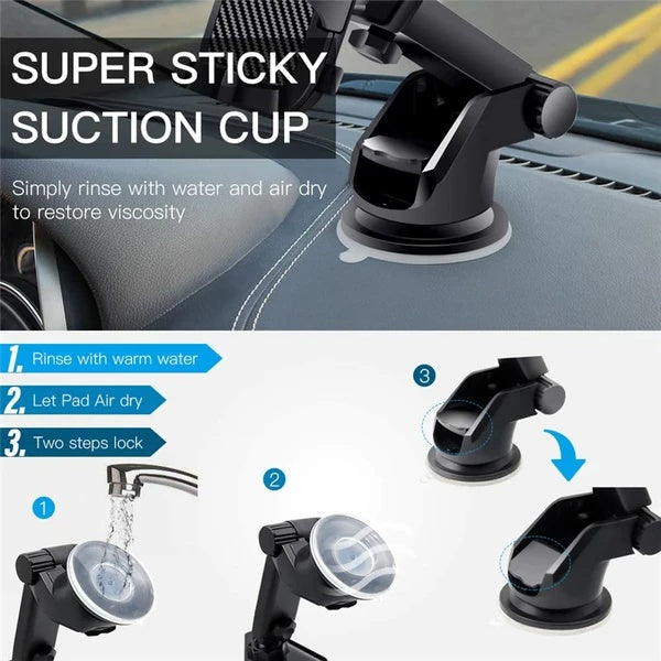 Drive360 Universal Car Mount Holder for Windshield & Dashboard