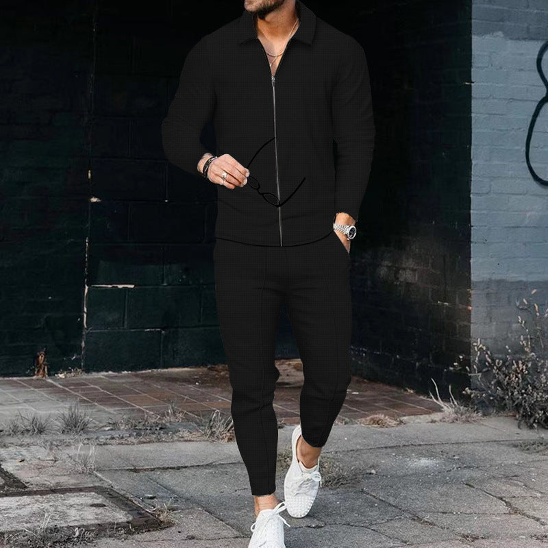 ActiveEdge Men’s Fashion Zipper Cardigan Sports Suit