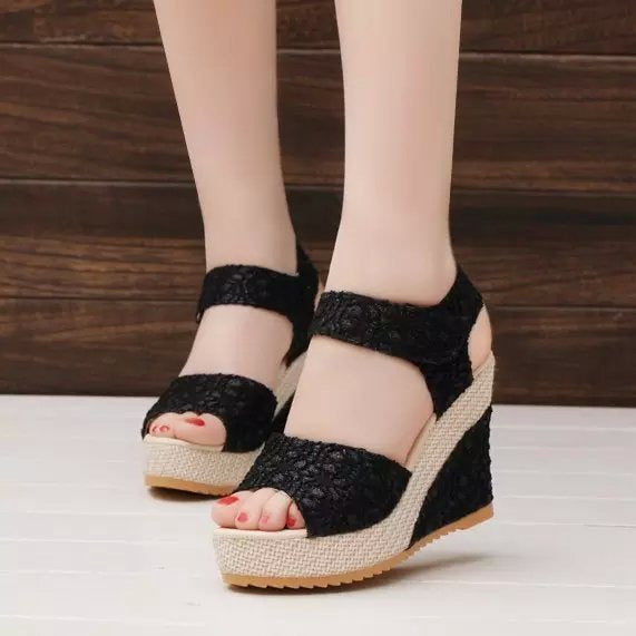 Women’s Flat Bottom High Heel Sandals – Elegant Open-Toe Summer Fashion Shoes