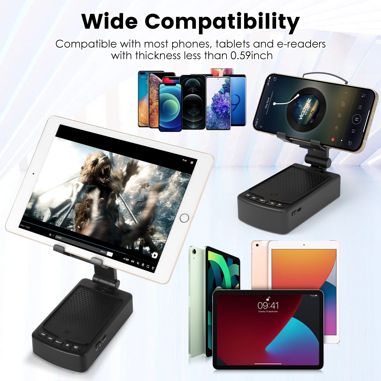 SoundStand HD Wireless Speaker Power Bank & Foldable Phone Stand