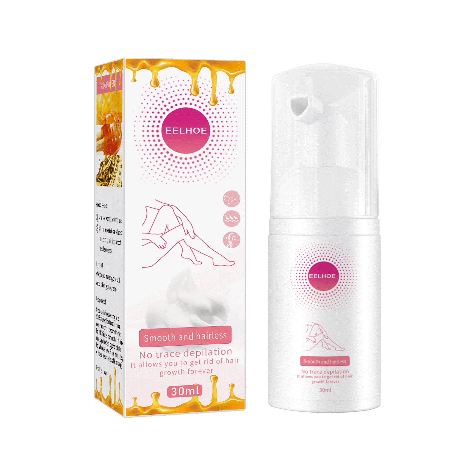 Hair Removal Spray – Gentle Depilatory Foam (30ml / 100ml)