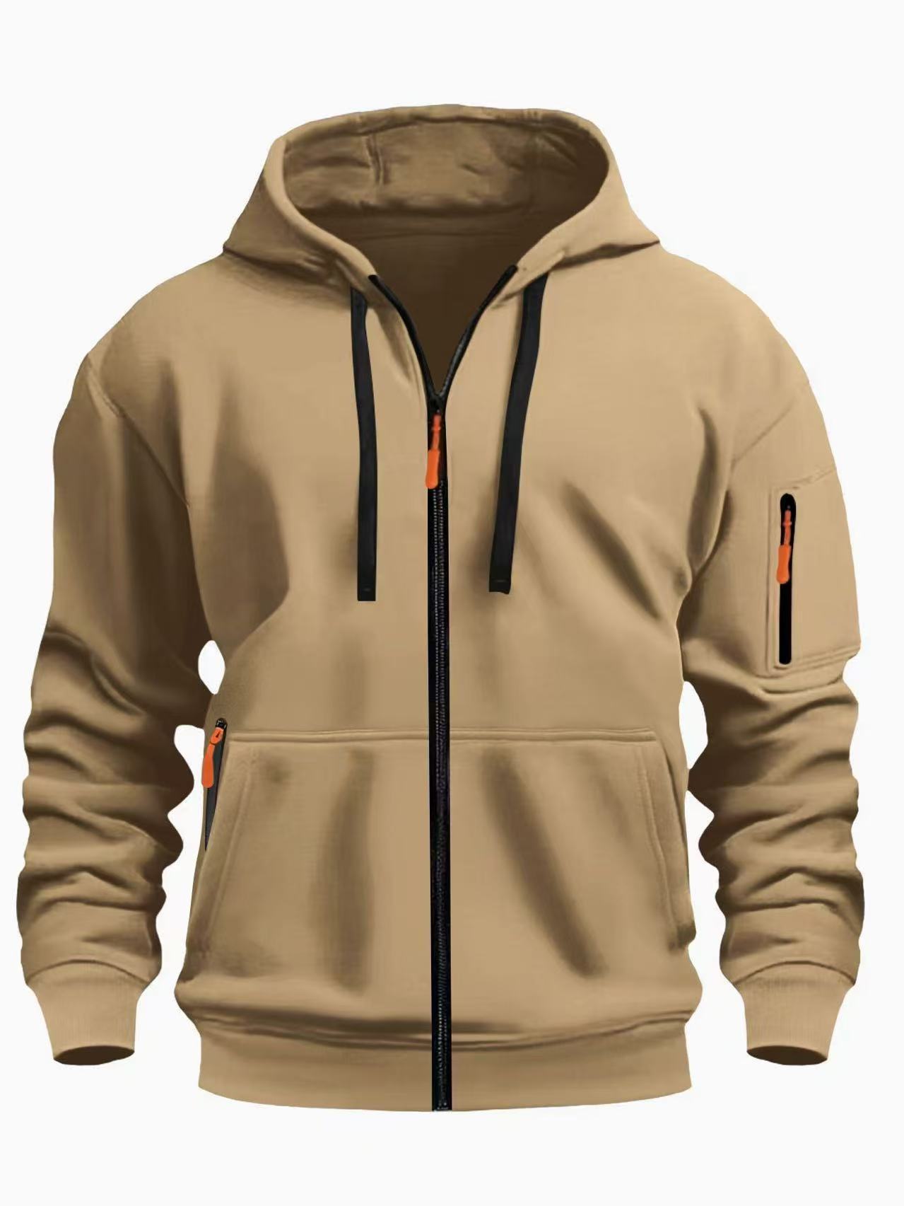 Sport Flex Zipper Hoodie – Men’s Casual Full-Zip Athletic Sweatshirt