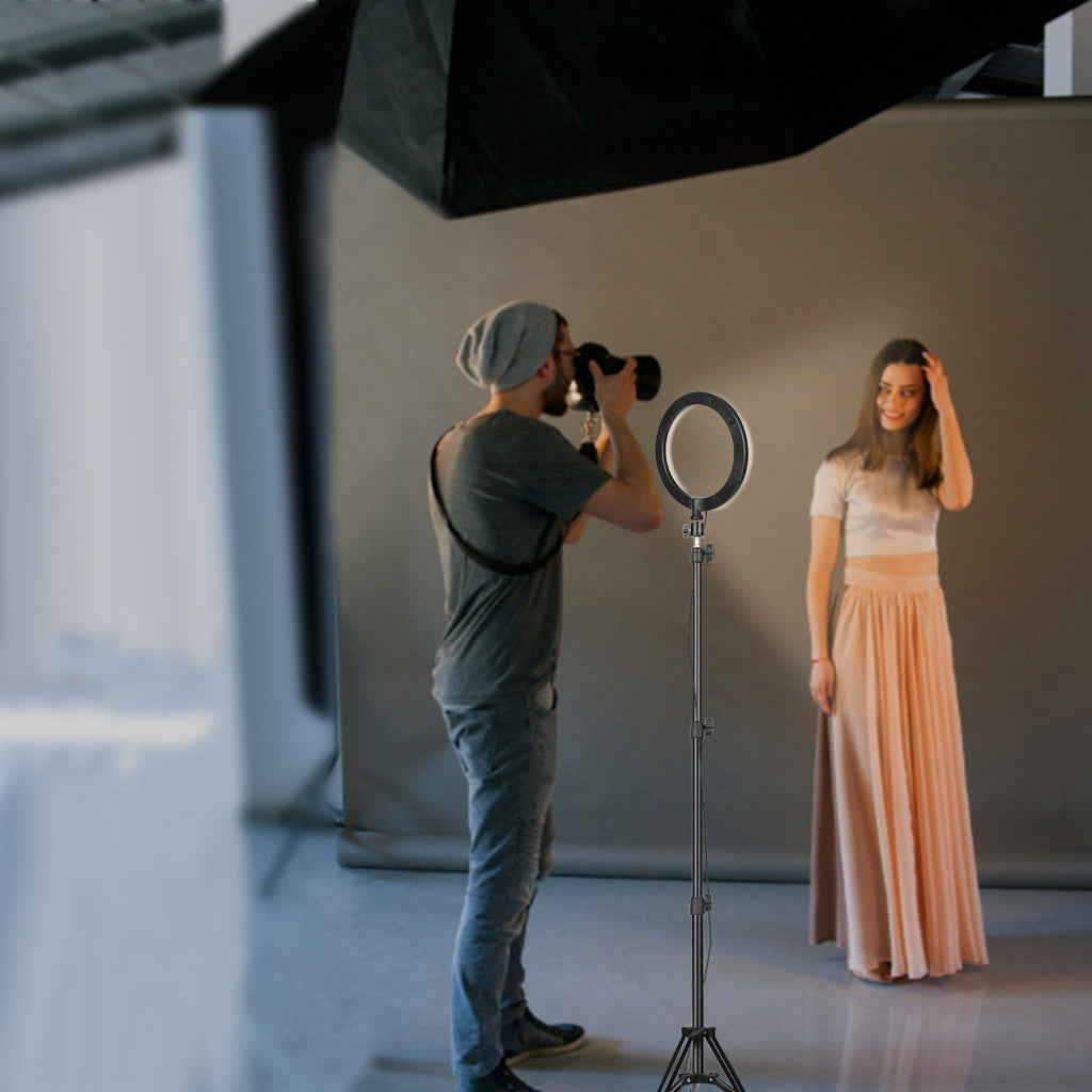 GlowPro 10" Dimmable LED Selfie Ring Light with Tripod & Phone Holder