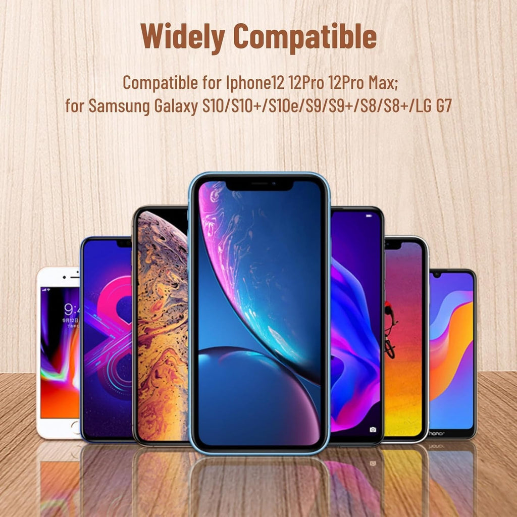 Bamboo Dual-Coil Vertical Wireless Charger Stand