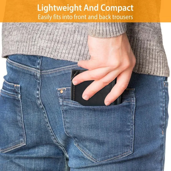 TriElite Men’s Leather Trifold Wallet With ID Holder