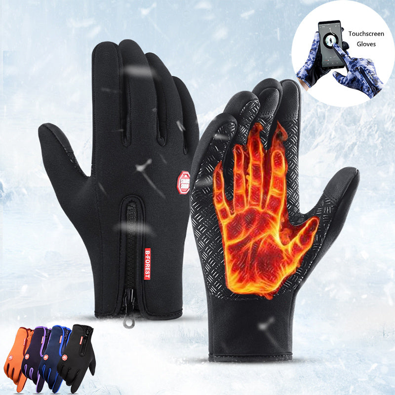 FrostGuard Touchscreen Winter Gloves – Waterproof Motorcycle & Sports Fleece Gloves