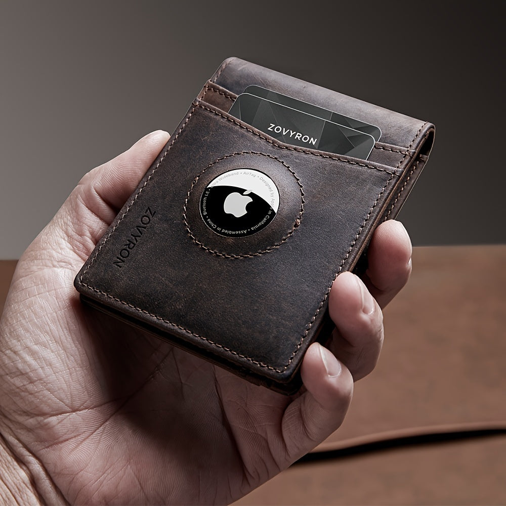 AirGuard RFID Slim Bifold Wallet With Airtag Holder