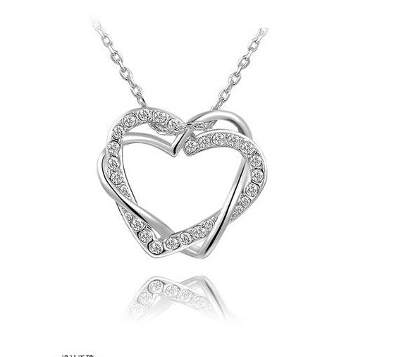 Heart’s Wish Moissanite Double-Tone Silver & Gold-Plated Jewelry Set