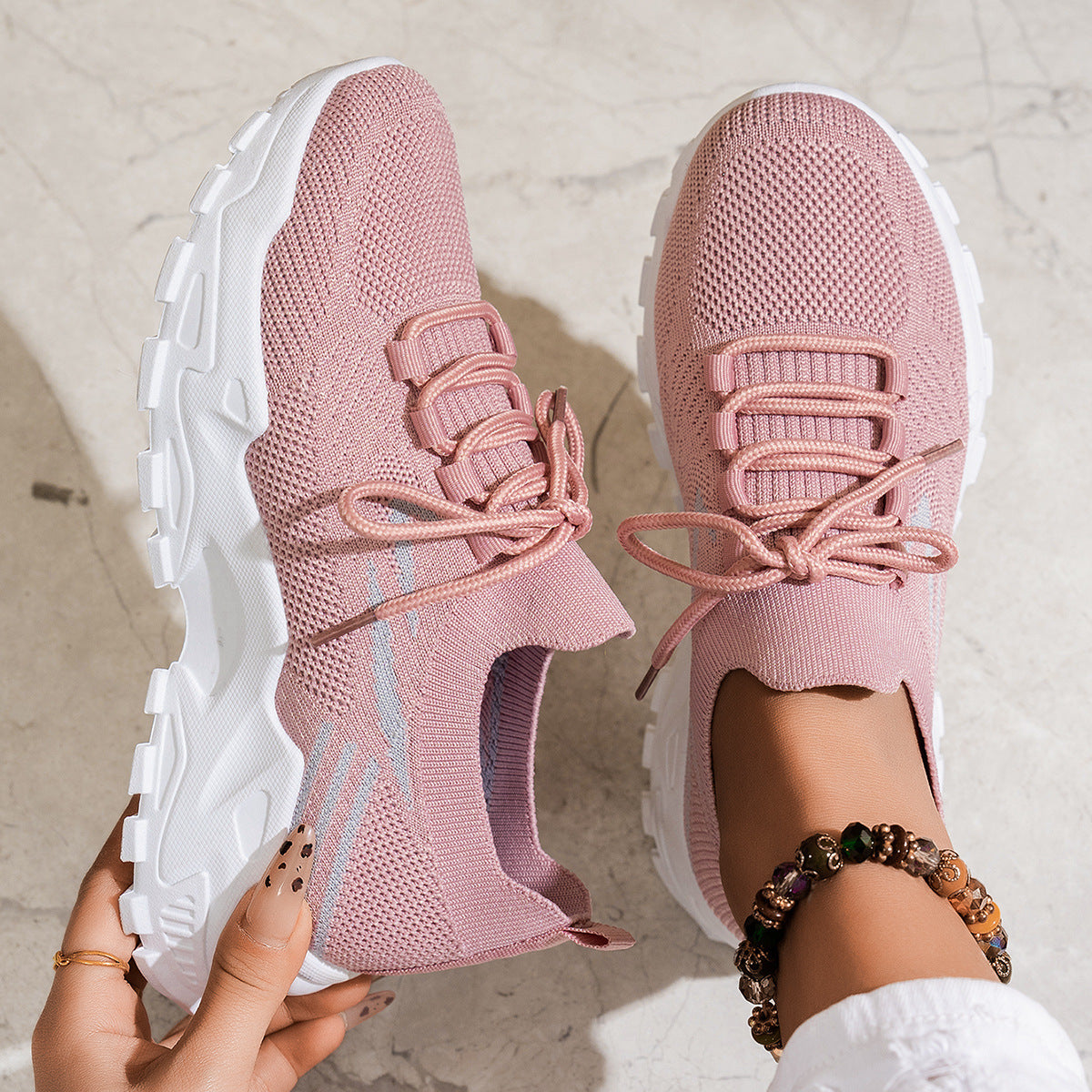 Women’s Lightweight Casual Sports Shoes – Soft Bottom Breathable Walking Sneakers