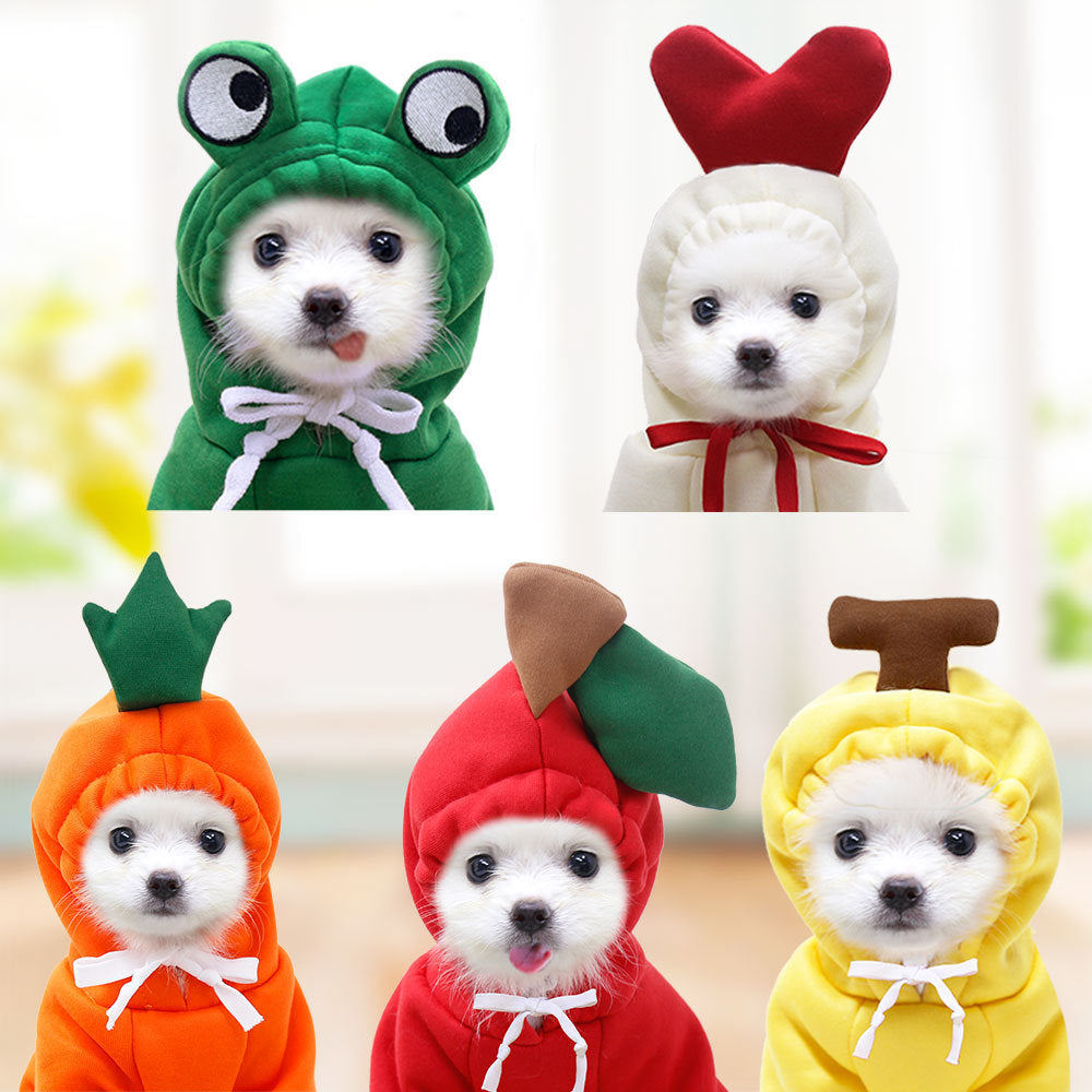 BerrySnug Fleece Hoodie – Cute Winter Fruit Outfit for Small Dogs & Cats