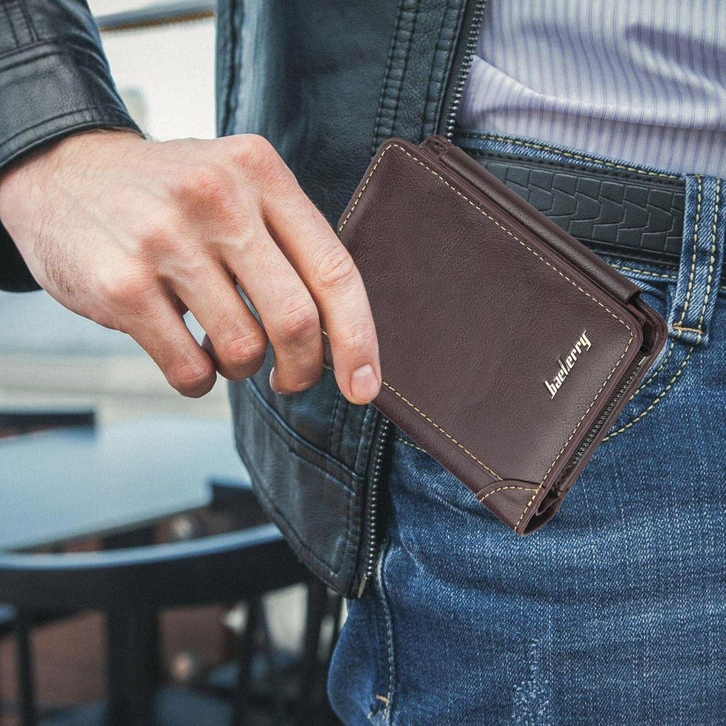 Men’s Classic Brown & Khaki Leather Wallet