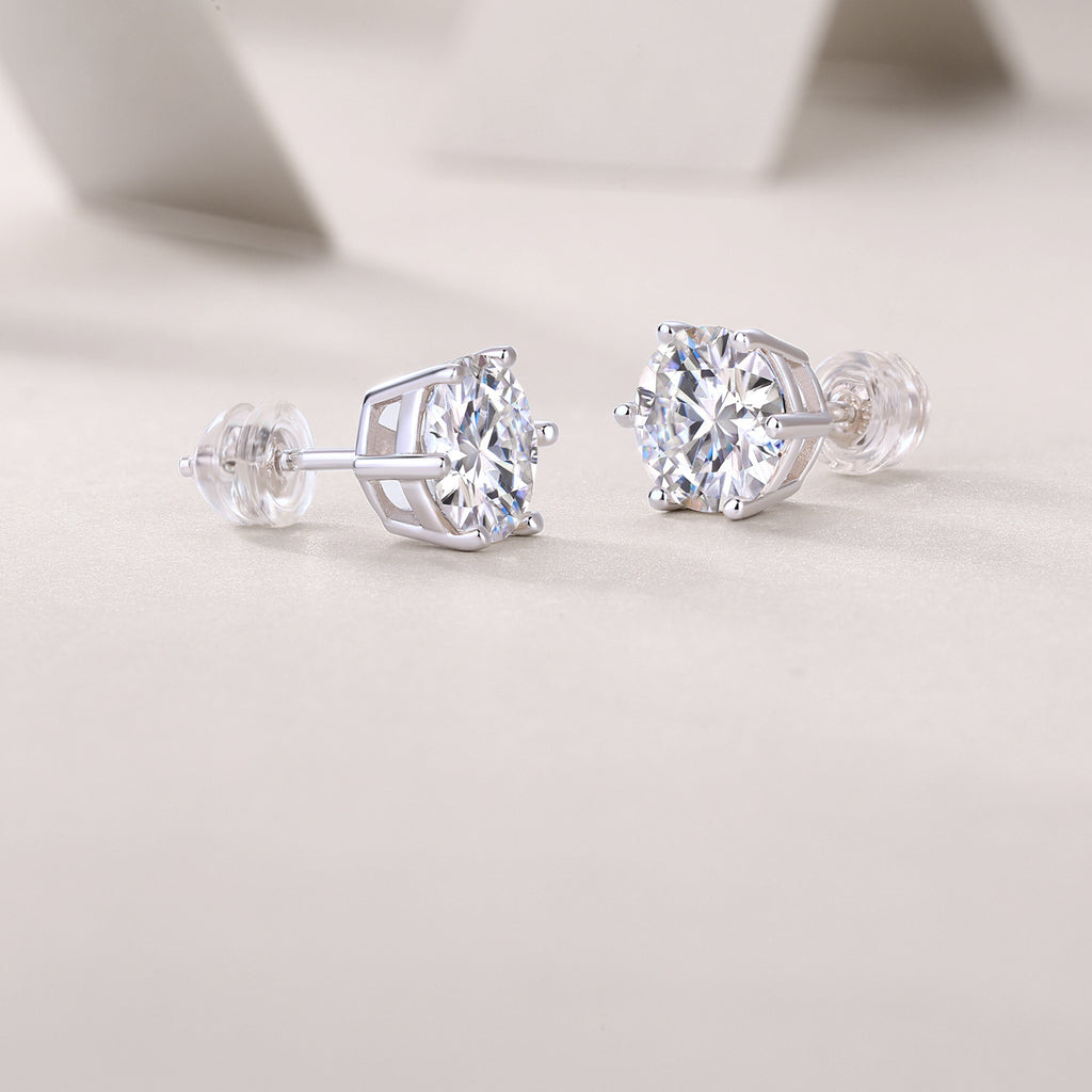 Years Quiet Good Moissanite Stud Earrings – Luxury Silver Jewelry