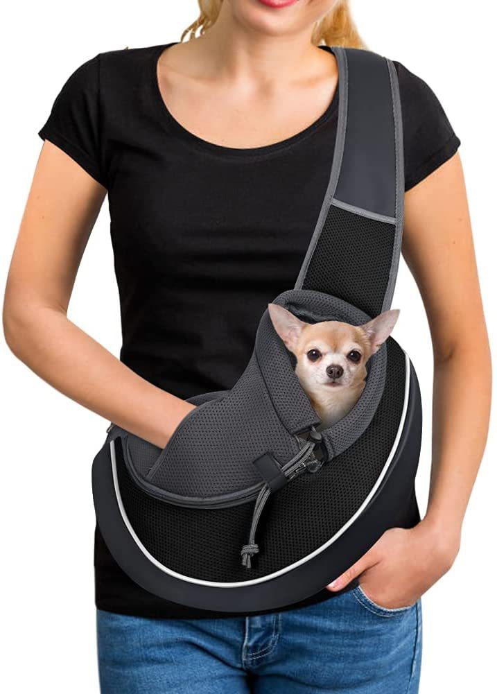 Outdoor Pet Carrying Crossbody Bag – Stylish Portable Shoulder Carrier for Dogs & Cats