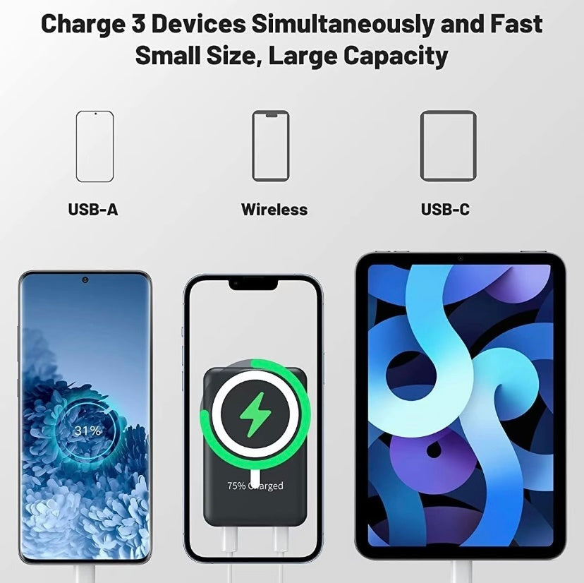 MagPower 10000mAh Magnetic Wireless Fast Charger Power Bank