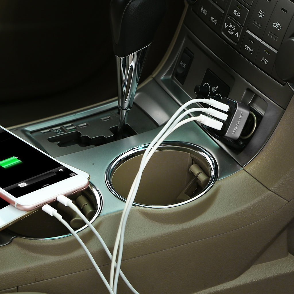 TurboDrive 30W 3-Port USB Car Charger for iPhone & Android