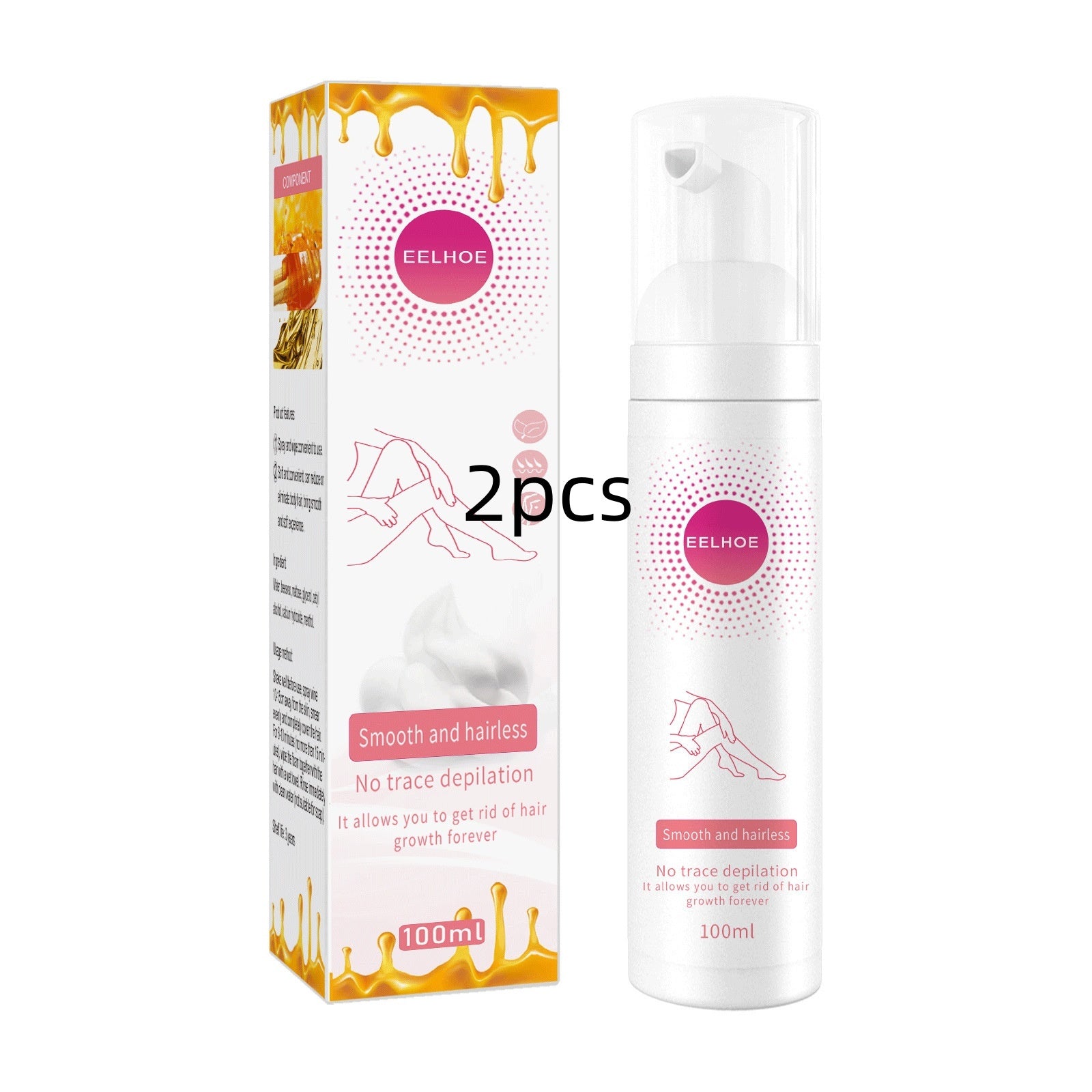 Hair Removal Spray – Gentle Depilatory Foam (30ml / 100ml)