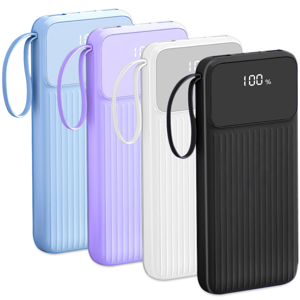 PowerMax PD22W 20000mAh Fast Charging Power Bank with 4 Built-in Cables
