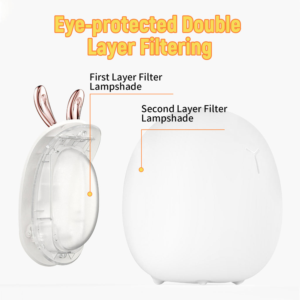 LumiBunny Adjustable Silicone Baby Night Light