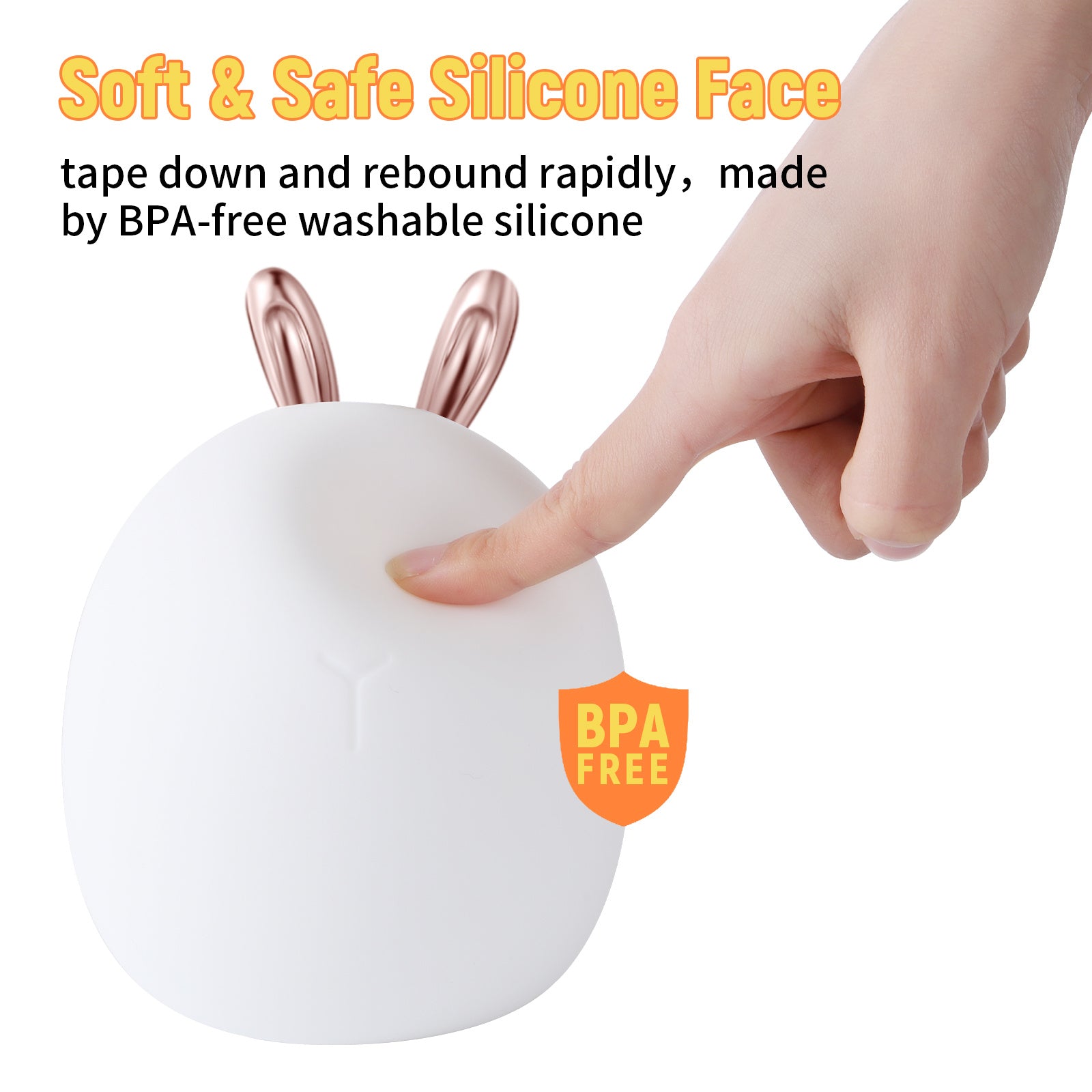 LumiBunny Adjustable Silicone Baby Night Light