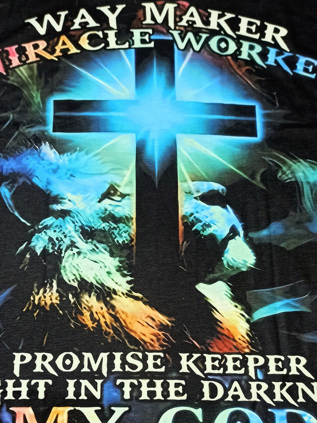 FaithVibe Way Maker 3D Digital Men’s Retro Summer T-Shirt