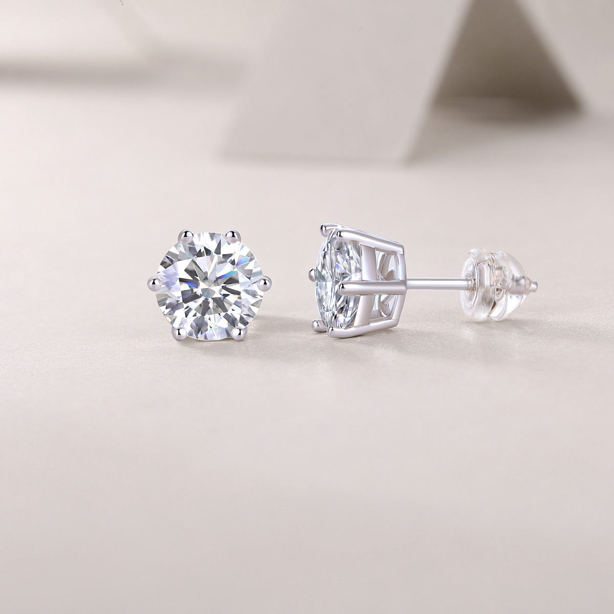 Years Quiet Good Moissanite Stud Earrings – Luxury Silver Jewelry