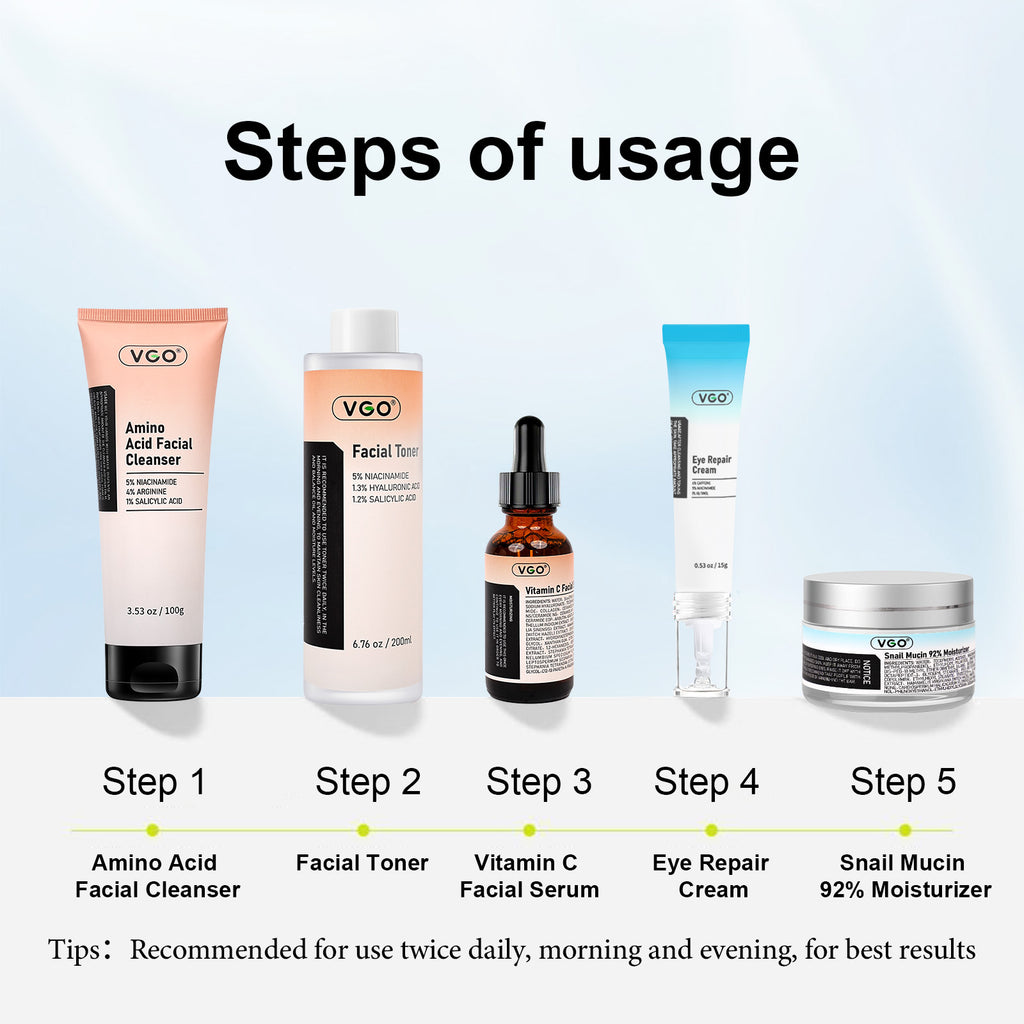 Complete 5-Step Skincare Routine Set