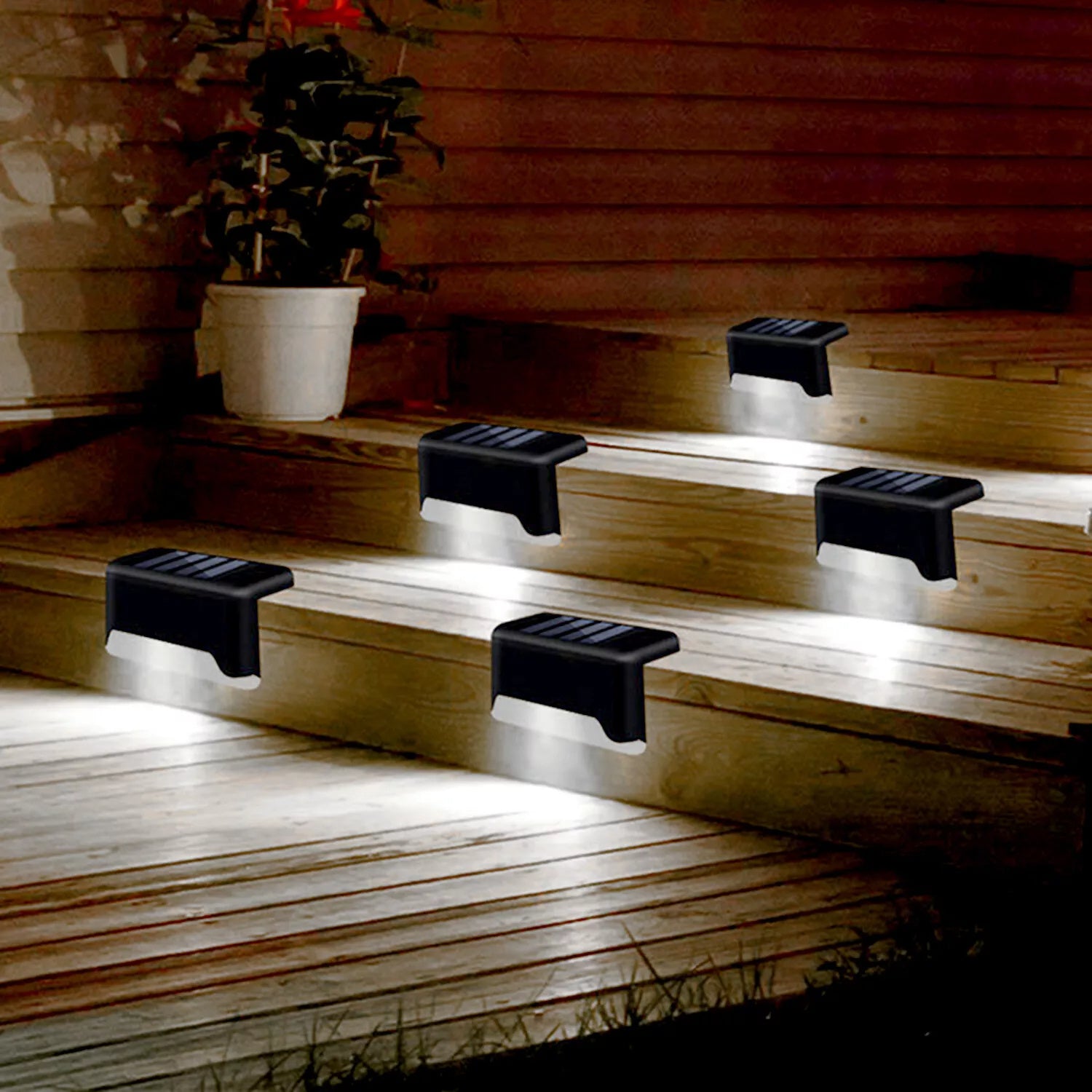SunStep 4-Pack Solar LED Deck & Stair Lights