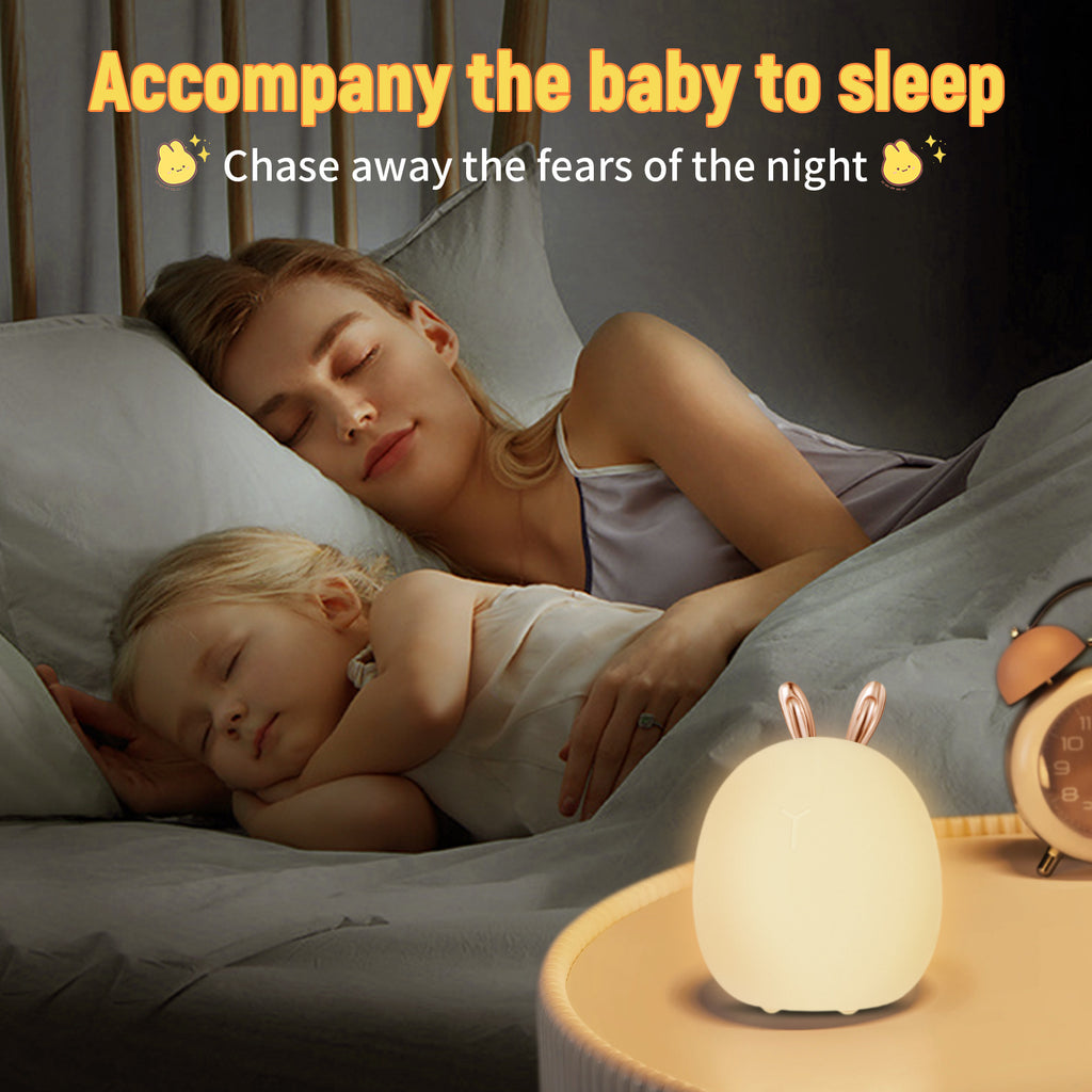 LumiBunny Adjustable Silicone Baby Night Light