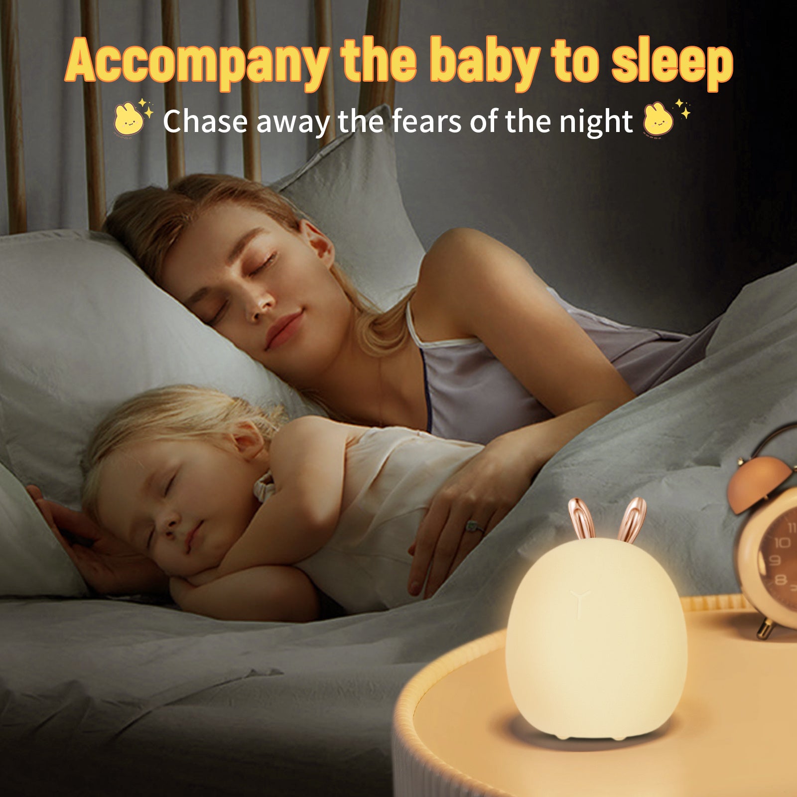 LumiBunny Adjustable Silicone Baby Night Light