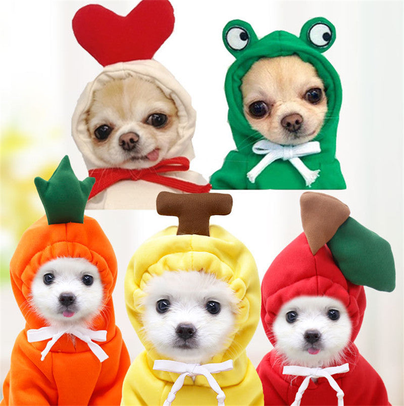 BerrySnug Fleece Hoodie – Cute Winter Fruit Outfit for Small Dogs & Cats