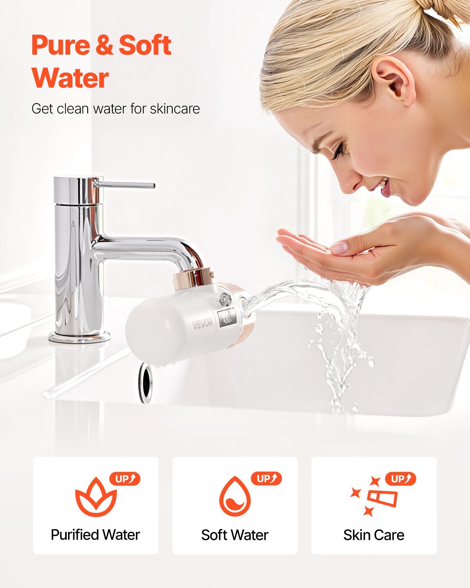 Skincare Sink Water Filter – White Gold Purifier